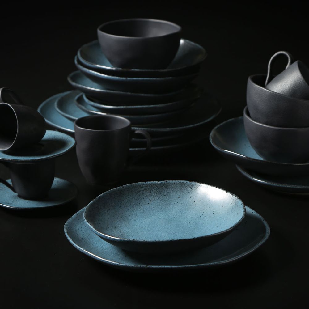 Everyday plates - ORGÂNICO STONEWARE PETROLEUM DINNER PLATE - PORTO BRASIL CERÂMICA