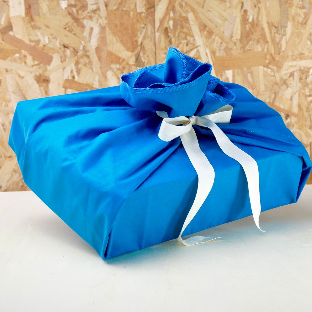 Fabrics - Reusable blue gift wrap made in France and made of cotton - NILE® - NILE