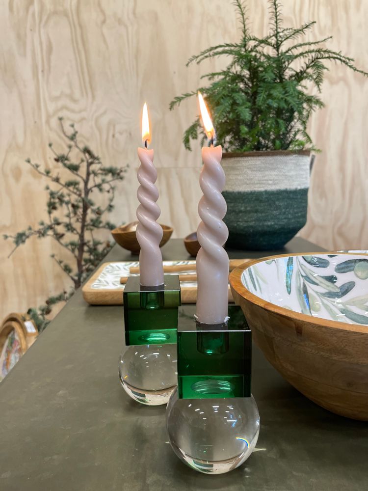 Art glass - Crystal candle sticks - BY ROOM