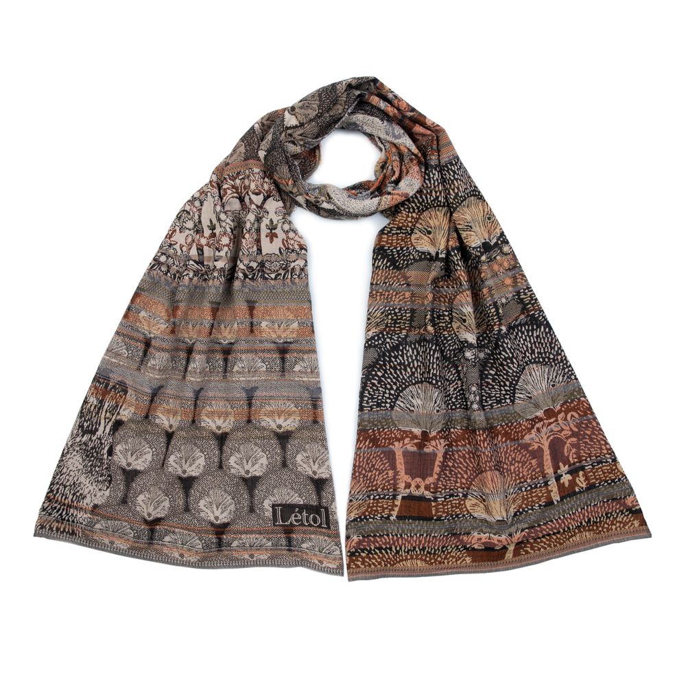 Foulards et écharpes - Létol, étole en coton bio de fabrication française -modèle Hector - LÉTOL , MANUFACTURE FRANÇAISE D'ÉTOLES