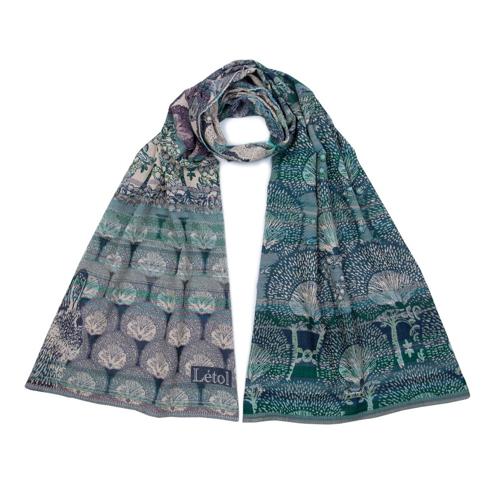 Foulards et écharpes - Létol, étole en coton bio de fabrication française -modèle Hector - LÉTOL , MANUFACTURE FRANÇAISE D'ÉTOLES