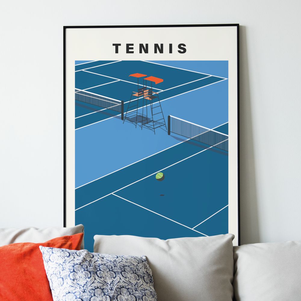 Affiches - Affiche Tennis - Décoration murale - PIPLET PAPER