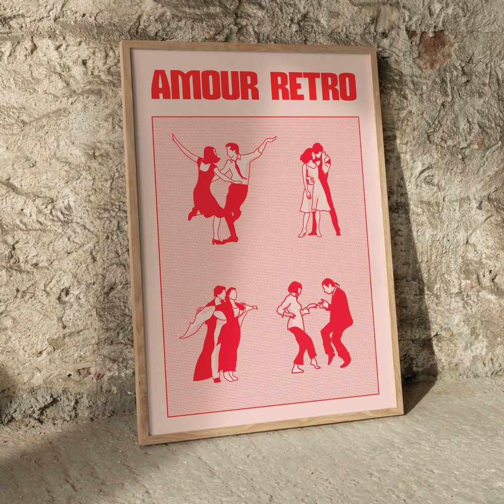 Affiches - Affiche Amour Rétro - Décoration murale - PIPLET PAPER
