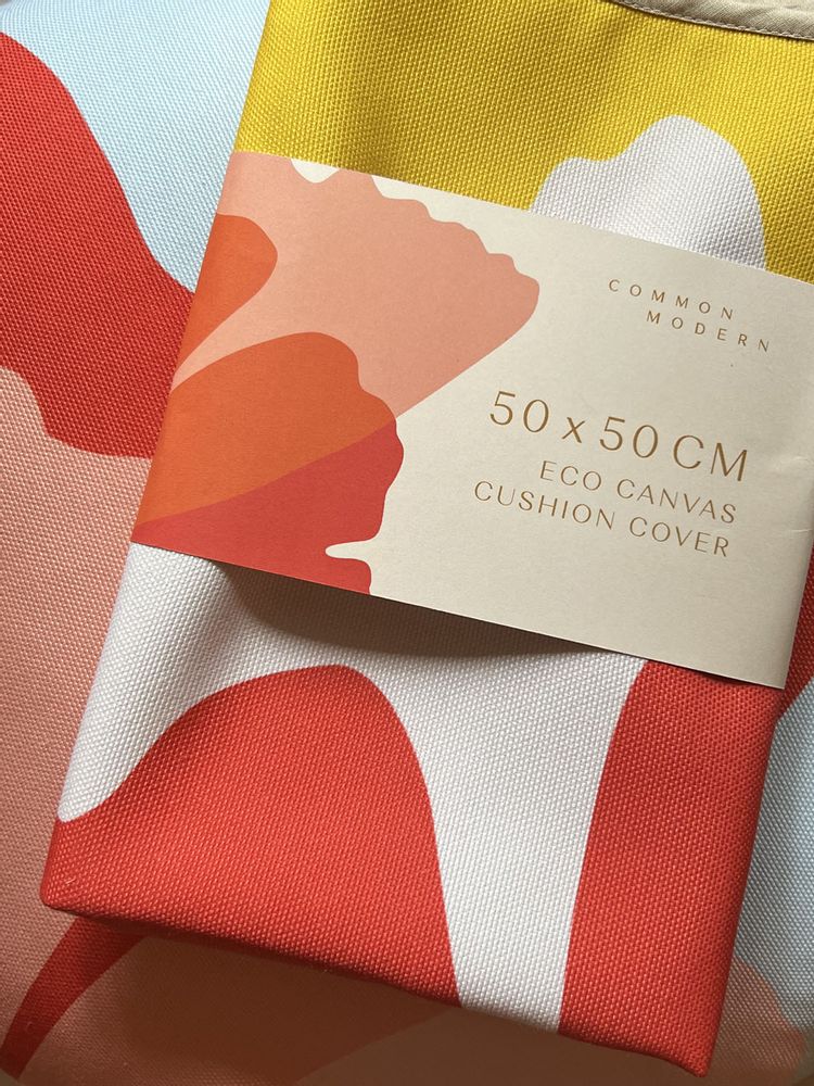 Fabric cushions - Eco Canvas Cushions - Ginkgo Pop - COMMON MODERN