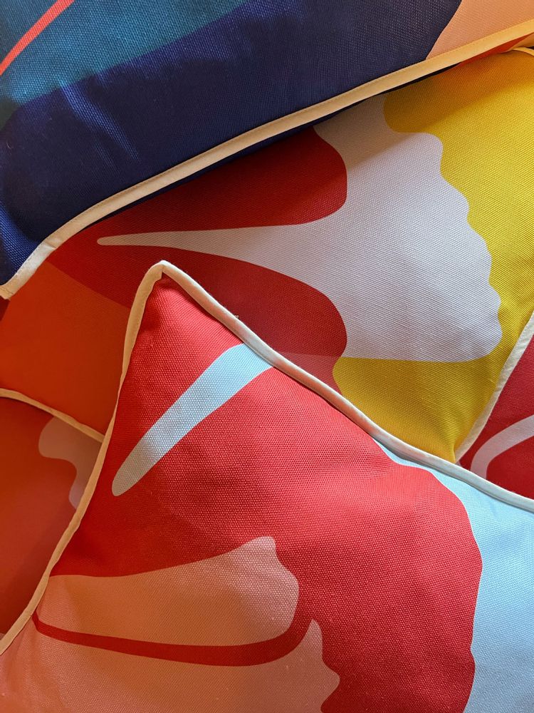 Fabric cushions - Eco Canvas Cushions - Ginkgo Pop - COMMON MODERN