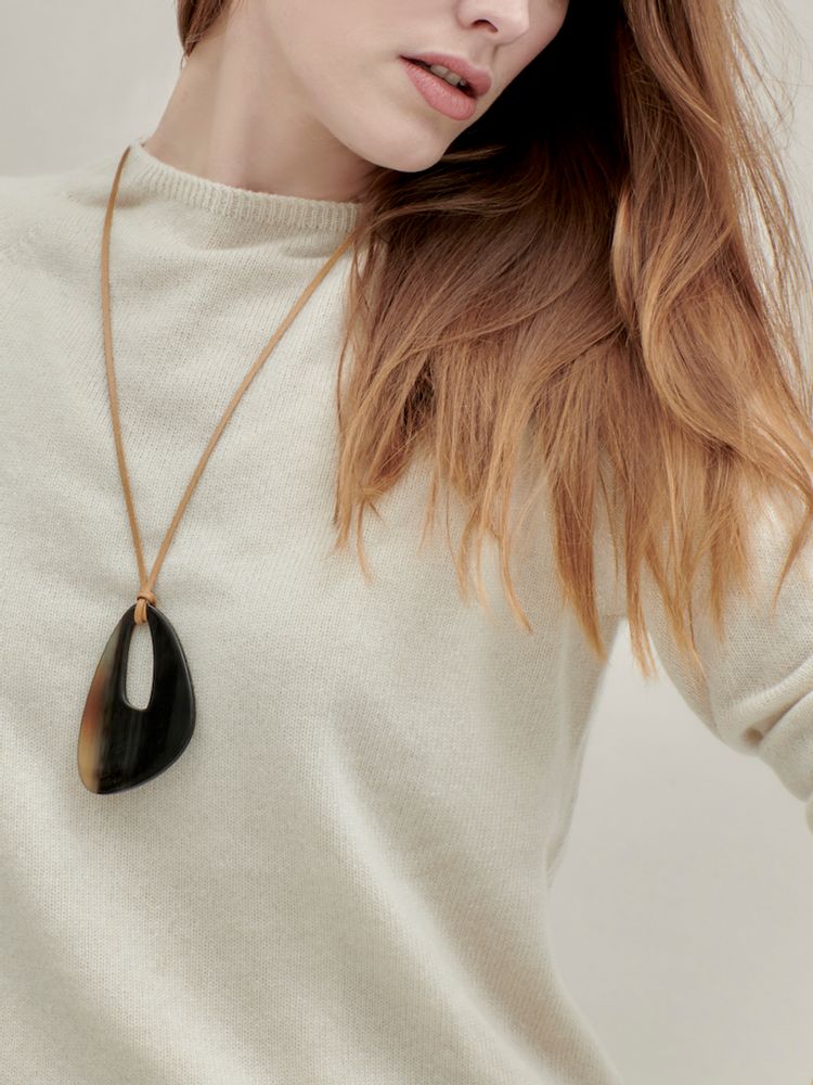 Jewelry - Collar triangle SM open brown horn - CATH•S