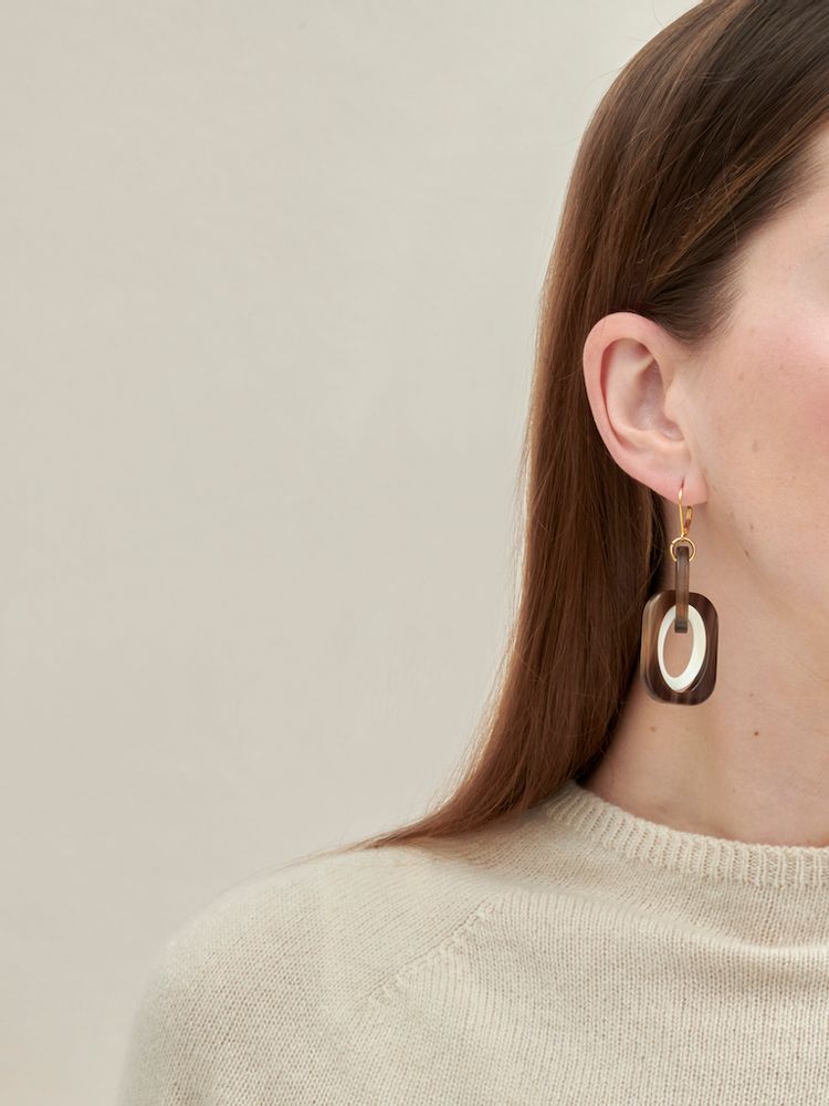Jewelry - collier mi doublé beige/ brown - CATH•S
