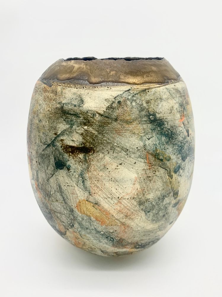 Ceramic - Stoneware vase --- Pictorial work N°2 - ATELIER ELSA DINERSTEIN