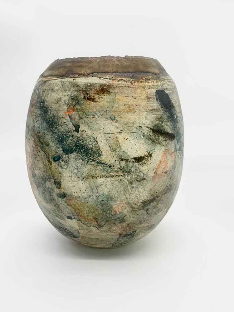 Ceramic - Stoneware vase --- Pictorial work N°2 - ATELIER ELSA DINERSTEIN