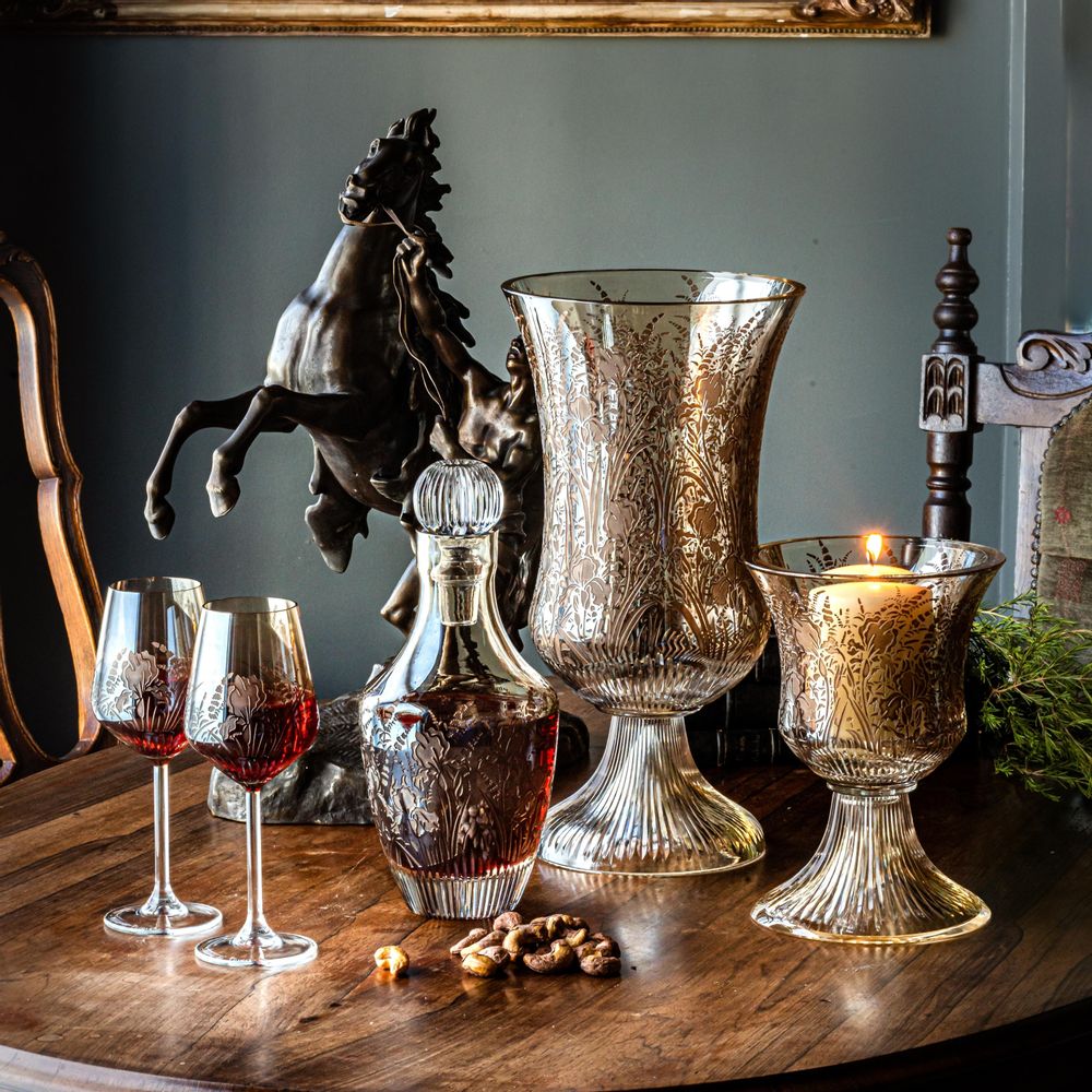 Accessoires pour le vin - Carafe à vin en cristal taillé Orchidea - LEONE DI FIUME