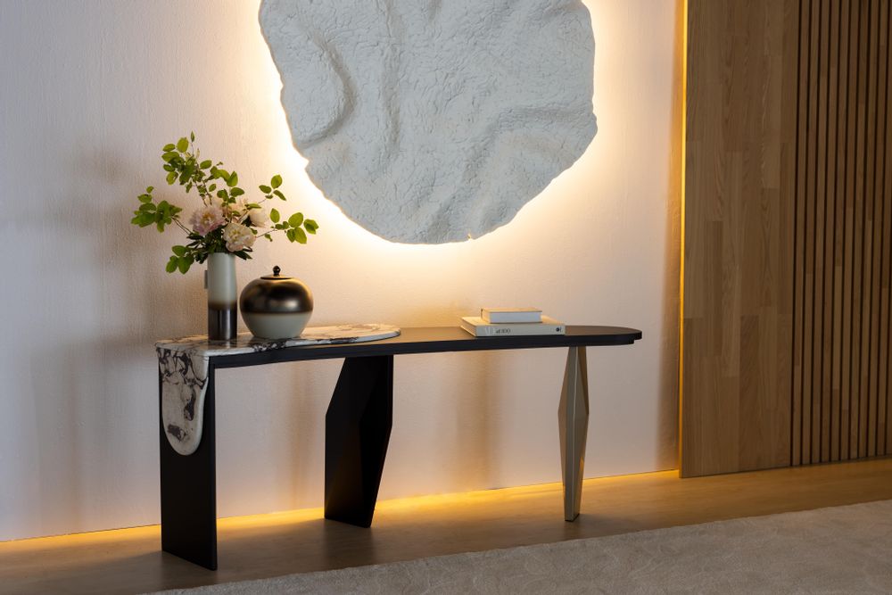 Consoles - Console Menir Moderne, En Marbre, Fabriquée à la Main au Portugal par Greenapple - GREENAPPLE DESIGN INTERIORS