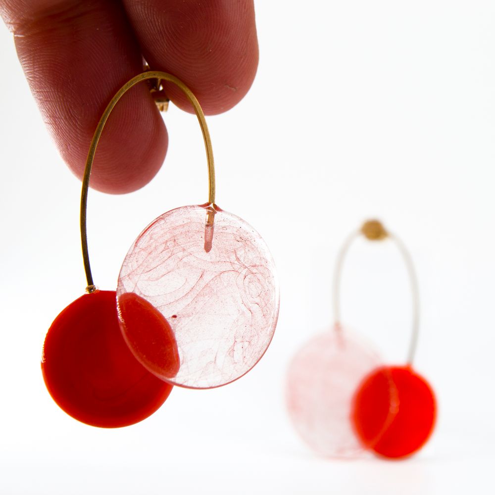 Gifts - Gold plated earrings glass Murano Artisan Elia collection - CHAMA NAVARRO