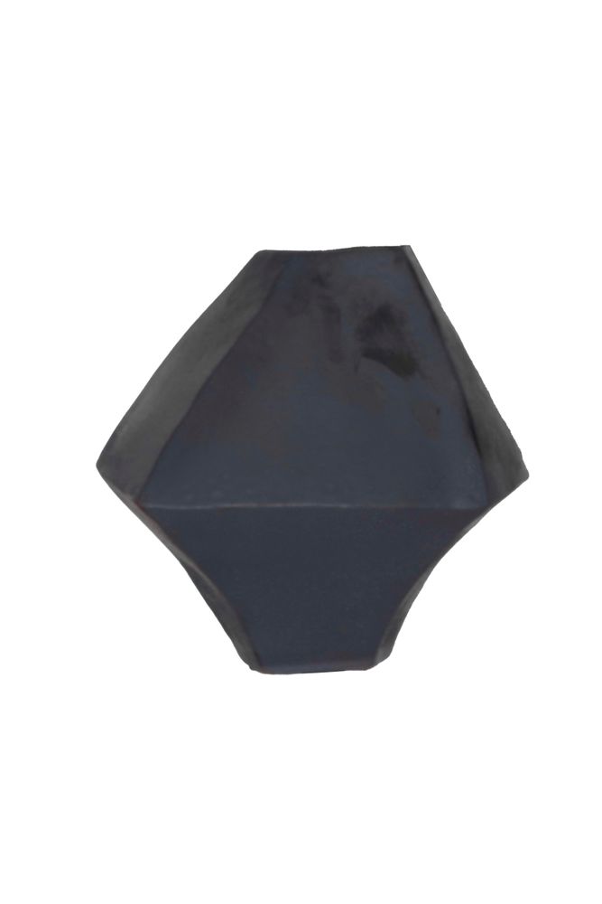 Vases - Modernistic large ceramic vase, heavy as metal, like sculpted art, dark. - ELEMENT ACCESSORIES