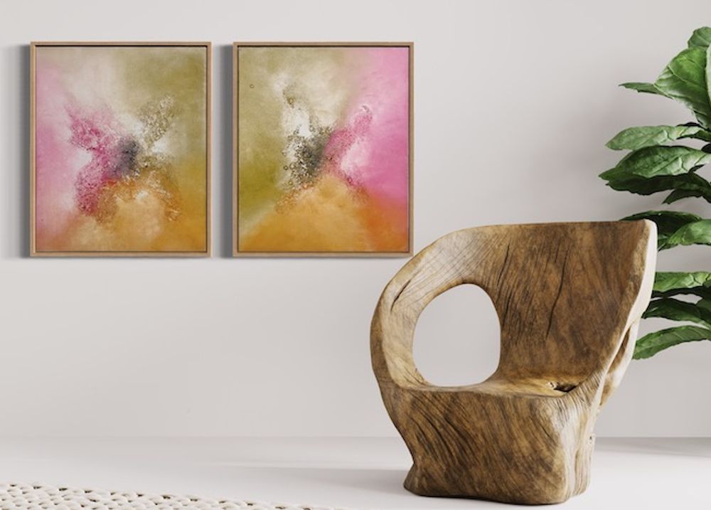 Tableaux - Tableau original DIPTYQUE PRINTEMPS - ATELIER COSTÀ