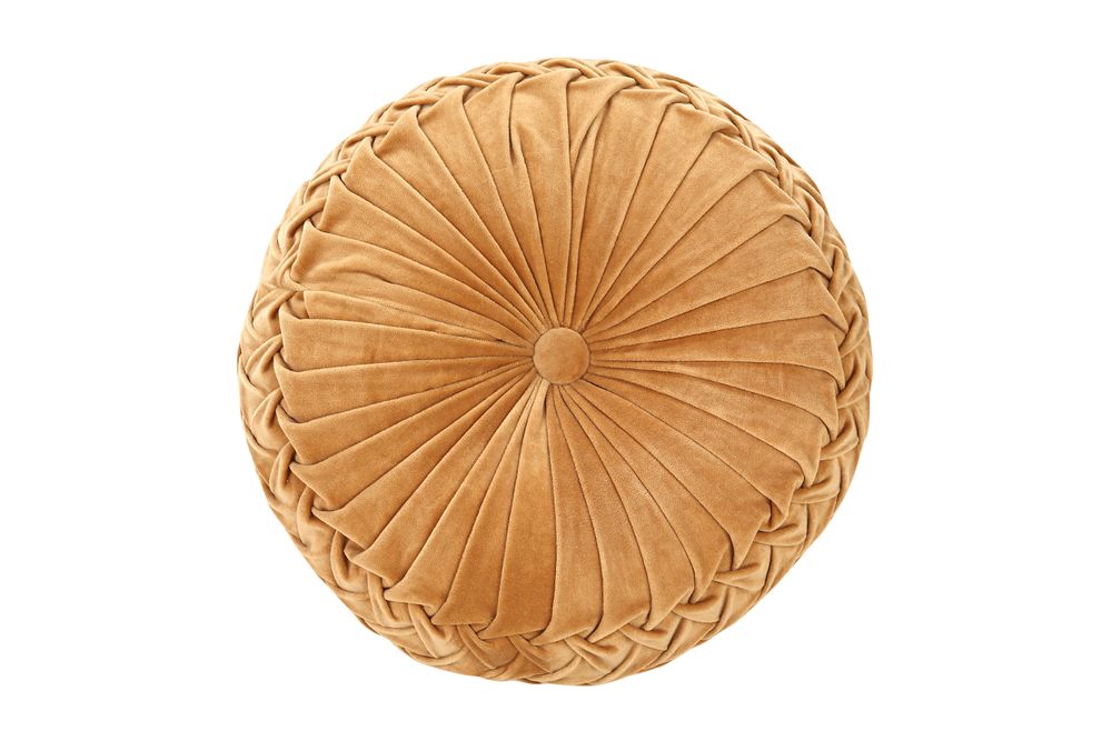 Couettes et oreillers - Coussin rond en velours - 16 pouces - CASA AMAROSA