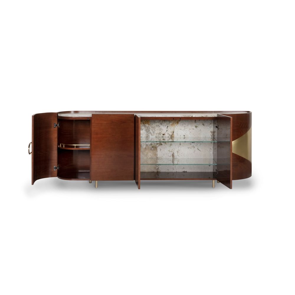 Buffets - Bar à Whisky Olival Moderne, Brun Rougeâtre, Fabriqué à la Main au Portugal par Greenapple - GREENAPPLE DESIGN INTERIORS