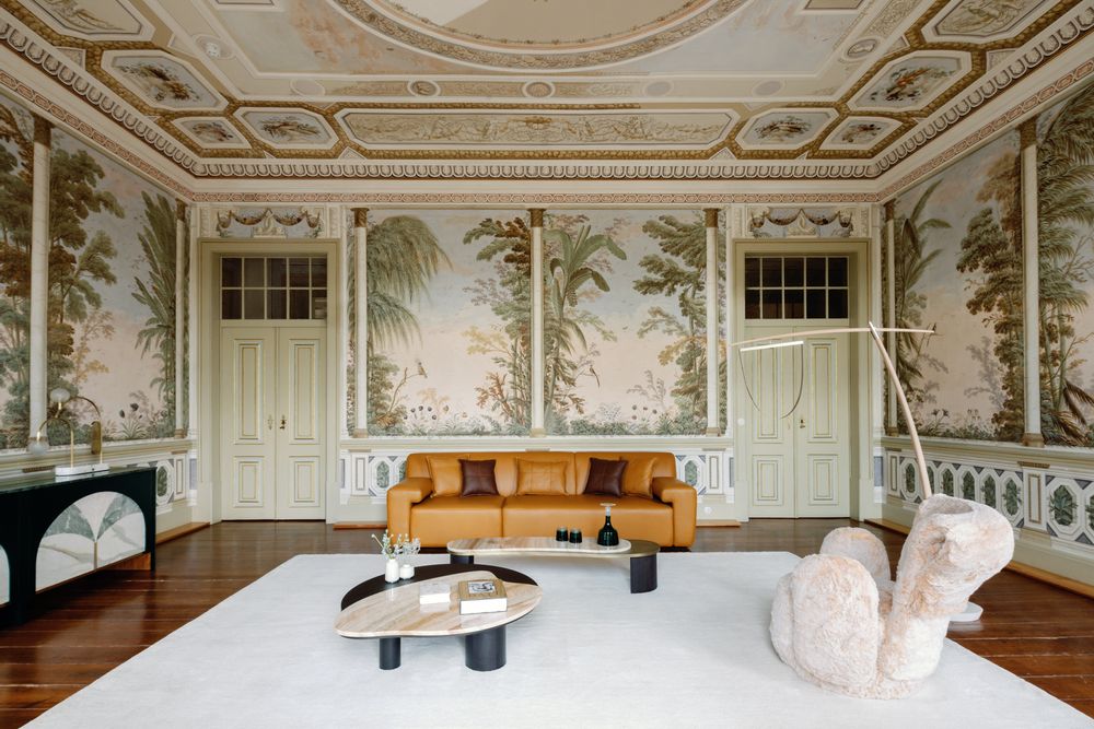 Armchairs - Greenapple Armchair, Grass Armchair, Light Orange Faux Fur, Handmade in Portugal - GREENAPPLE DESIGN INTERIORS