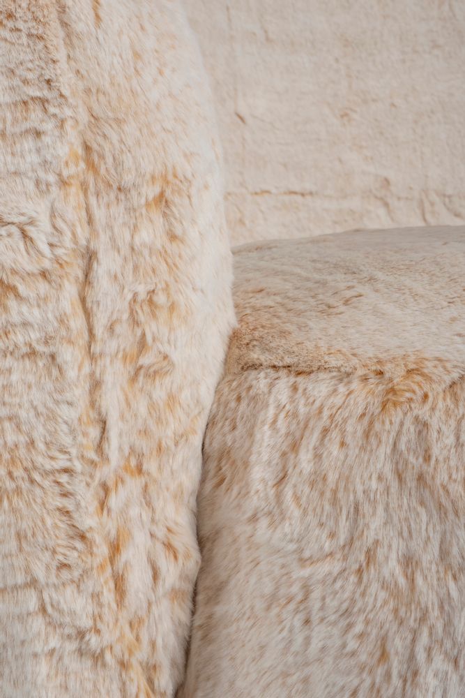 Armchairs - Greenapple Armchair, Grass Armchair, Light Orange Faux Fur, Handmade in Portugal - GREENAPPLE DESIGN INTERIORS