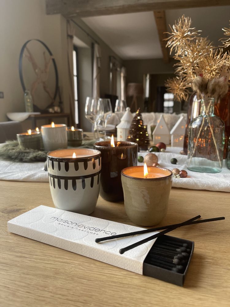 Céramique - BOUGIE DE NOËL - THÉ - MAISON ÉVIDENCE