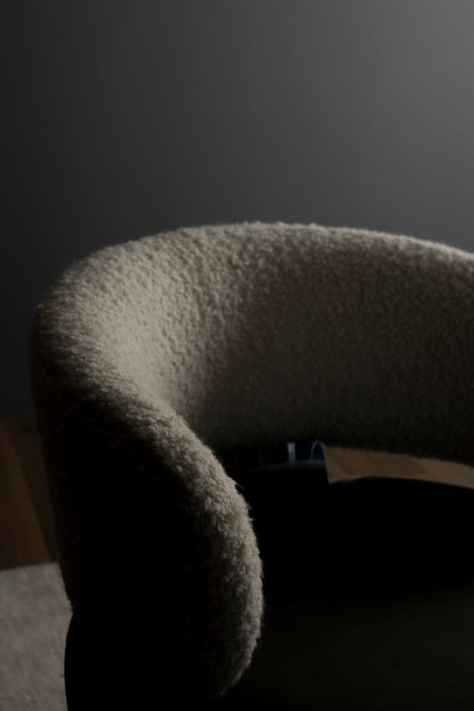 Armchairs - Greenapple Armchair, Caju Armchair, in Bouclé and Leather, Handmade in Portugal - GREENAPPLE DESIGN INTERIORS