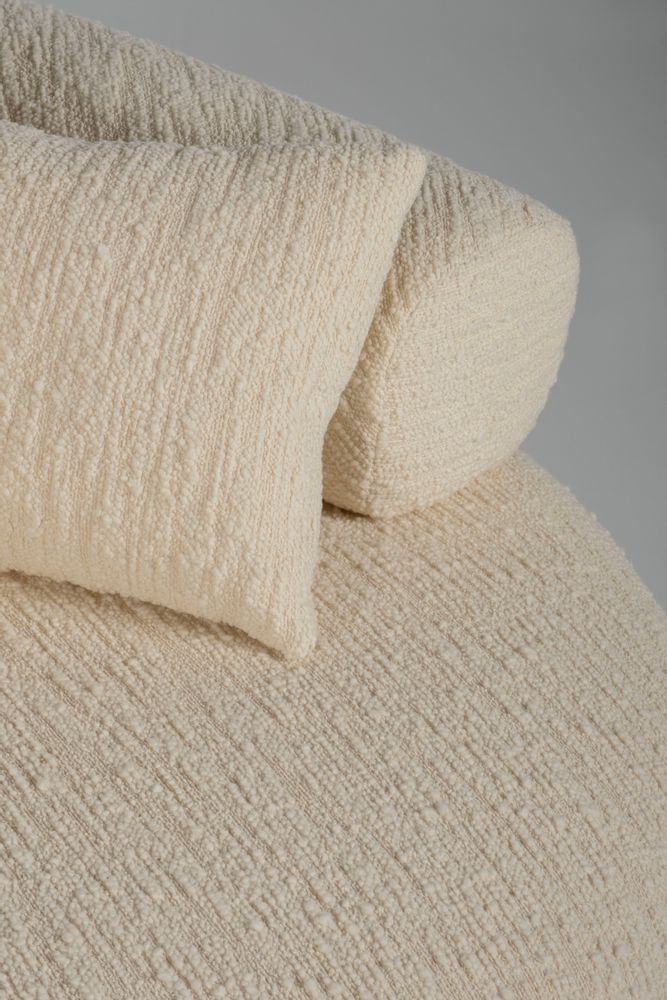 Sofas - Greenapple Chaise Longue, Twins Chaise, Beige Bouclé, Handmade in Portugal - GREENAPPLE DESIGN INTERIORS