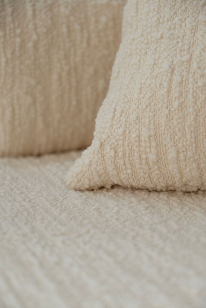 Sofas - Greenapple Chaise Longue, Twins Chaise, Beige Bouclé, Handmade in Portugal - GREENAPPLE DESIGN INTERIORS