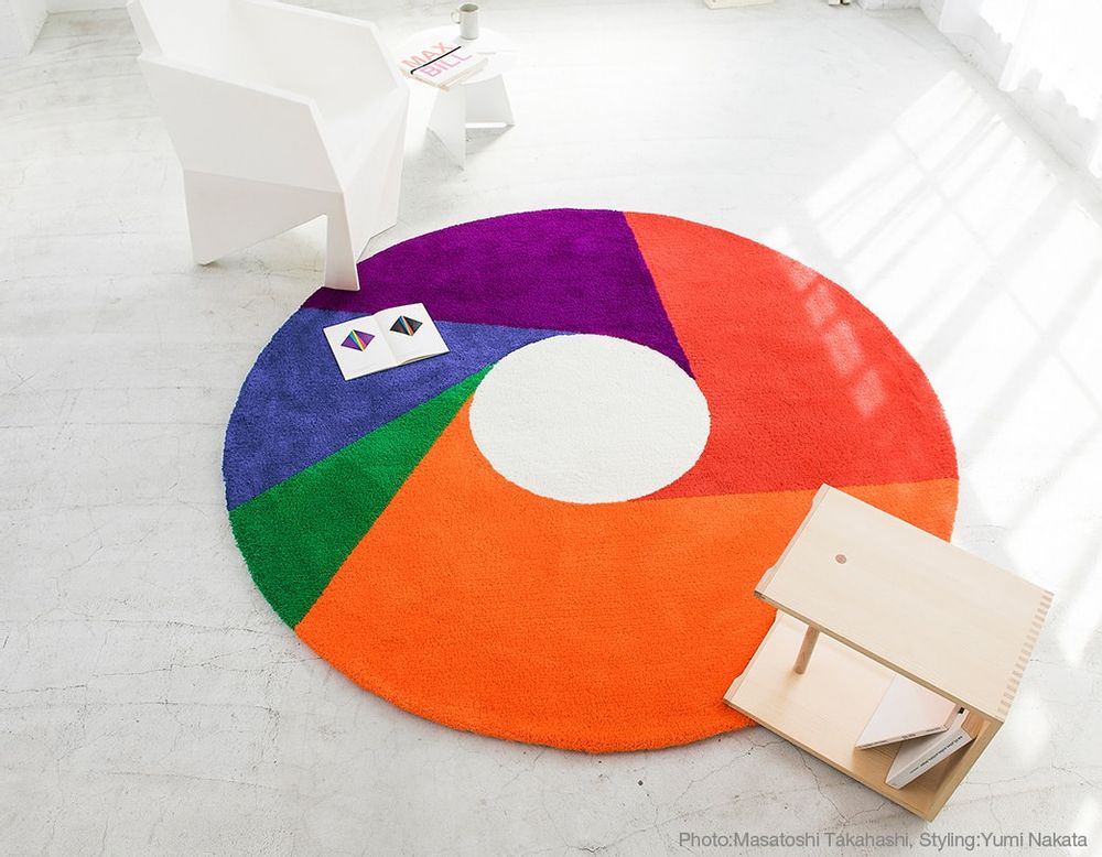 Fabrics - Max Bill Art Rug COLOR WHEEL - METROCS