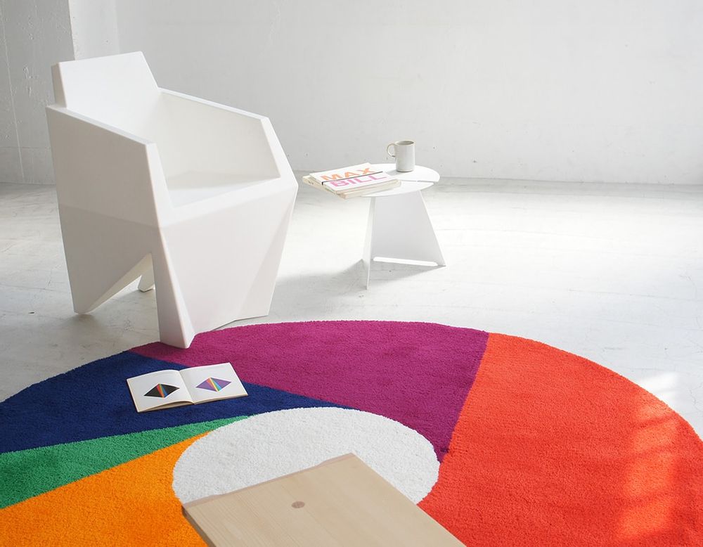 Fabrics - Max Bill Art Rug COLOR WHEEL - METROCS