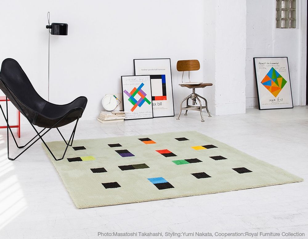 Rugs - Max Bill Art Rug COLORFUL ACCENTS - METROCS