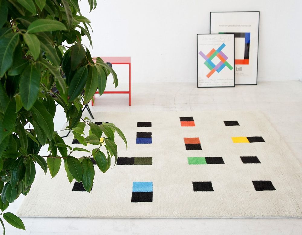 Rugs - Max Bill Art Rug COLORFUL ACCENTS - METROCS