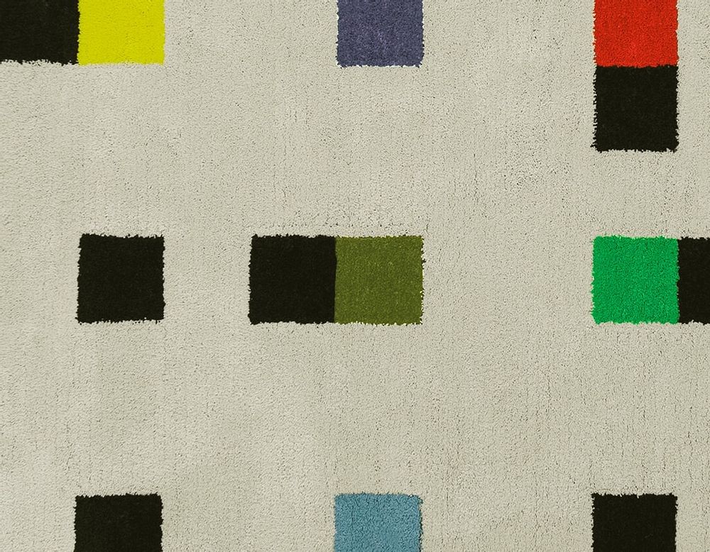 Rugs - Max Bill Art Rug COLORFUL ACCENTS - METROCS