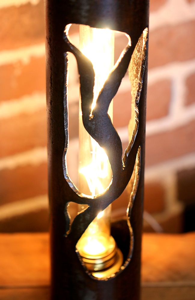 Decorative objects - 45 cm steel tube lamp - 1SECONDTEMPS