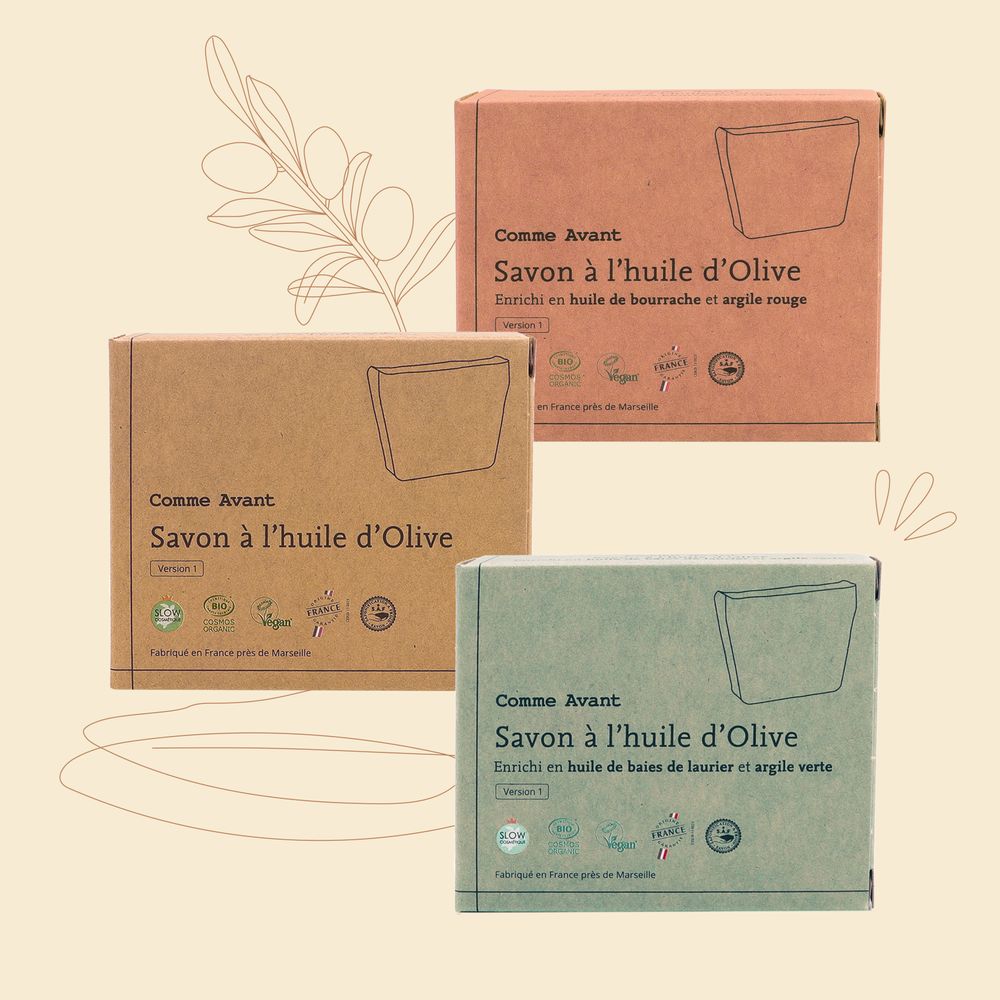 Savons - Savon saponifié à froid à l'huile d'olive - COMME AVANT