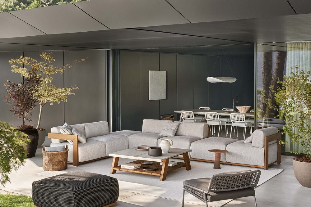 Lawn sofas   - CLAUD OPEN AIR collection - MERIDIANI
