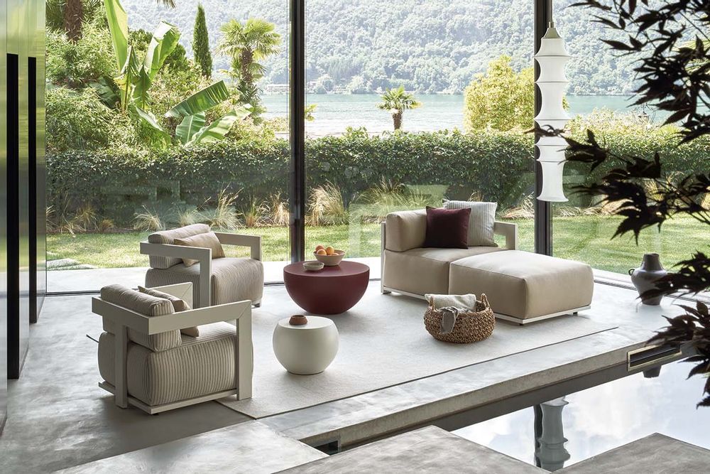 Lawn sofas   - CLAUD OPEN AIR collection - MERIDIANI