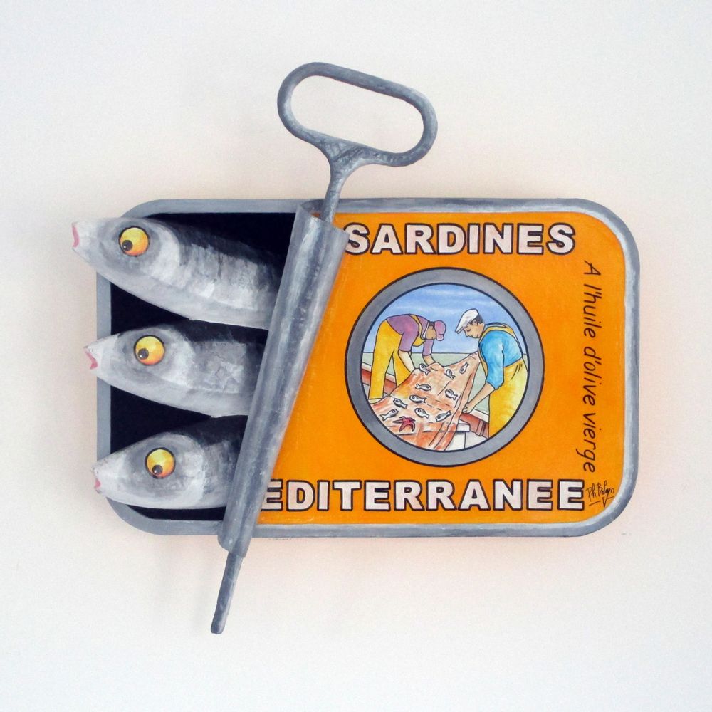 Other wall decoration - Sculptures “Canned Sardines” 44 x 25 cm - PHILIPPE BALAYN
