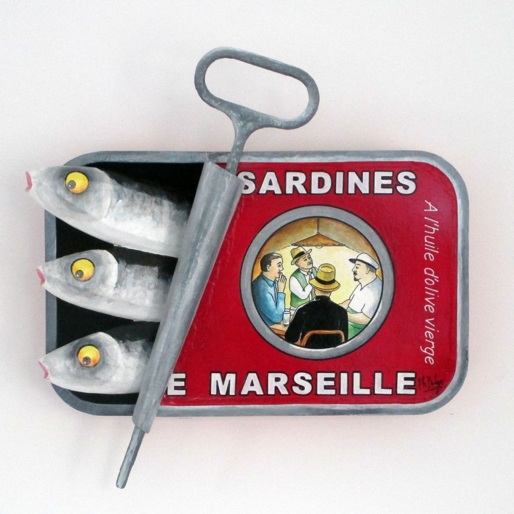 Other wall decoration - Sculptures “Canned Sardines” 44 x 25 cm - PHILIPPE BALAYN
