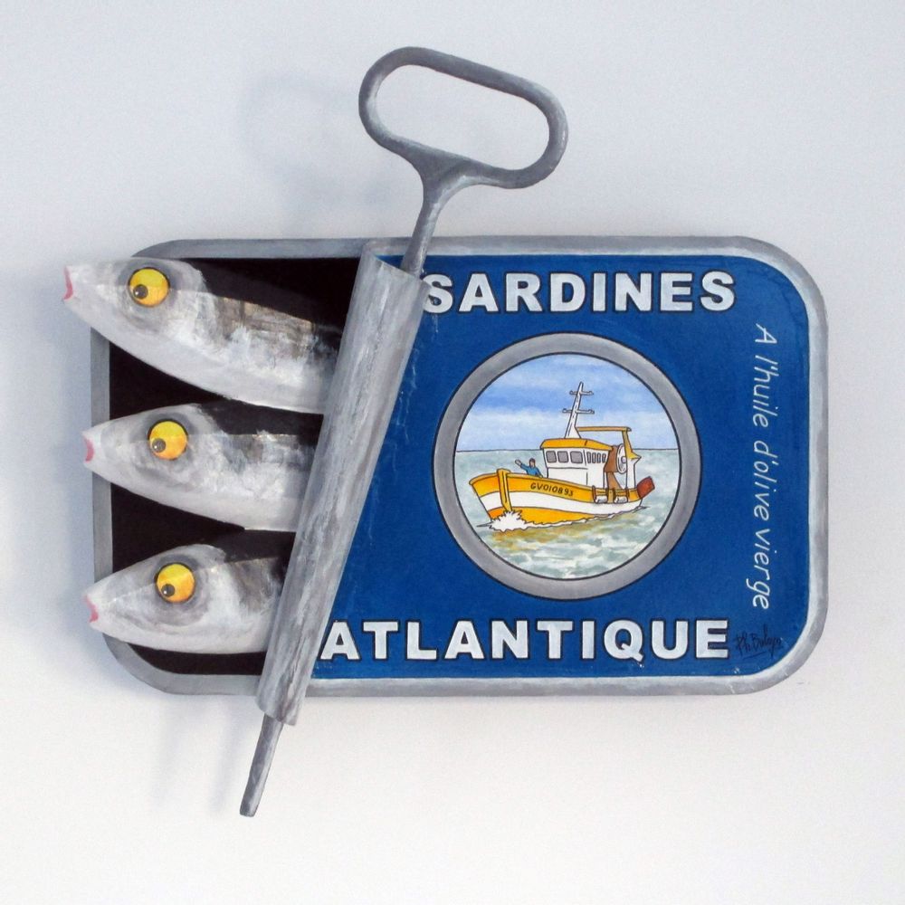 Other wall decoration - Sculptures “Canned Sardines” 44 x 25 cm - PHILIPPE BALAYN