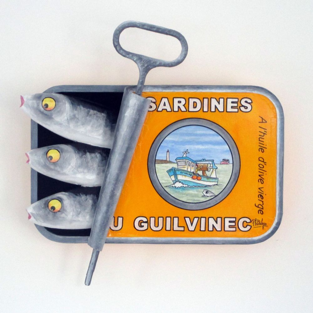 Other wall decoration - Sculptures “Canned Sardines” 44 x 25 cm - PHILIPPE BALAYN