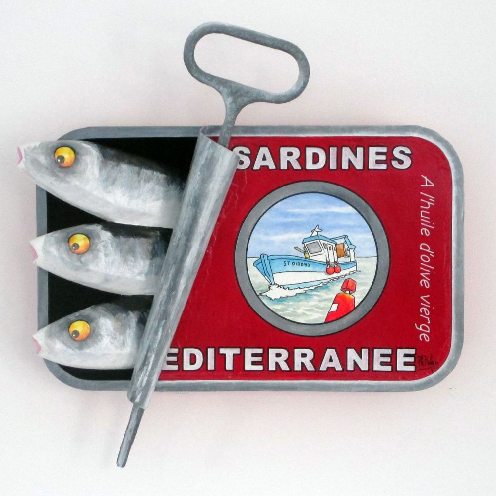 Other wall decoration - Sculptures “Canned Sardines” 44 x 25 cm - PHILIPPE BALAYN