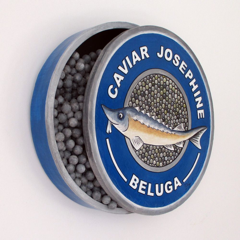 Sculptures, statuettes et miniatures - Sculpture conserves de caviar, homard et thon... - PHILIPPE BALAYN