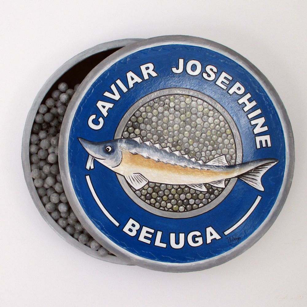 Sculptures, statuettes et miniatures - Sculpture conserves de caviar, homard et thon... - PHILIPPE BALAYN
