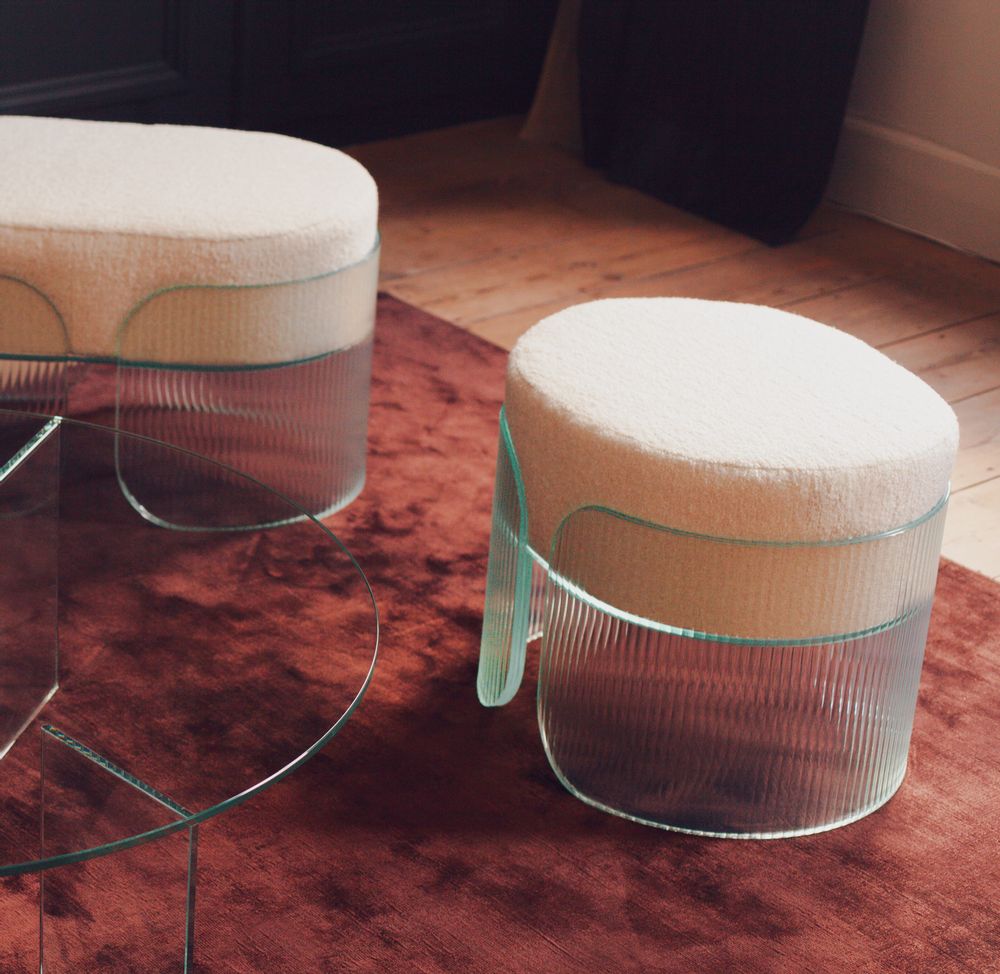 Ottomans - SUBLIME S Ottoman - GLASS VARIATIONS X BINA BAITEL