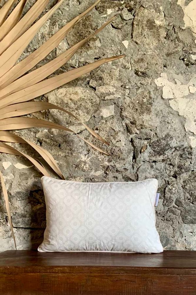 Fabric cushions - Bindu white ethnic cushion cover - TERRE AMBRÉE