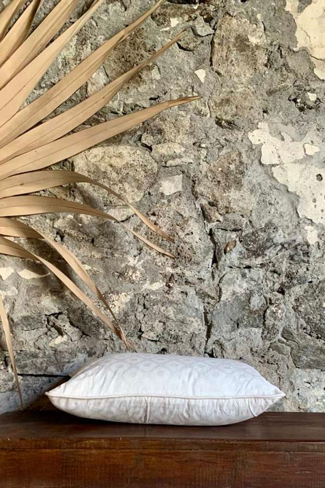 Fabric cushions - Bindu white ethnic cushion cover - TERRE AMBRÉE