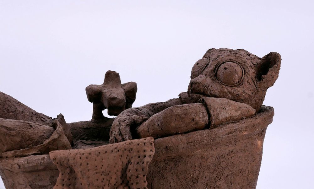 Children's decorative items - monsieur crapaud - BARBOTINE CISELET SCULPTURES