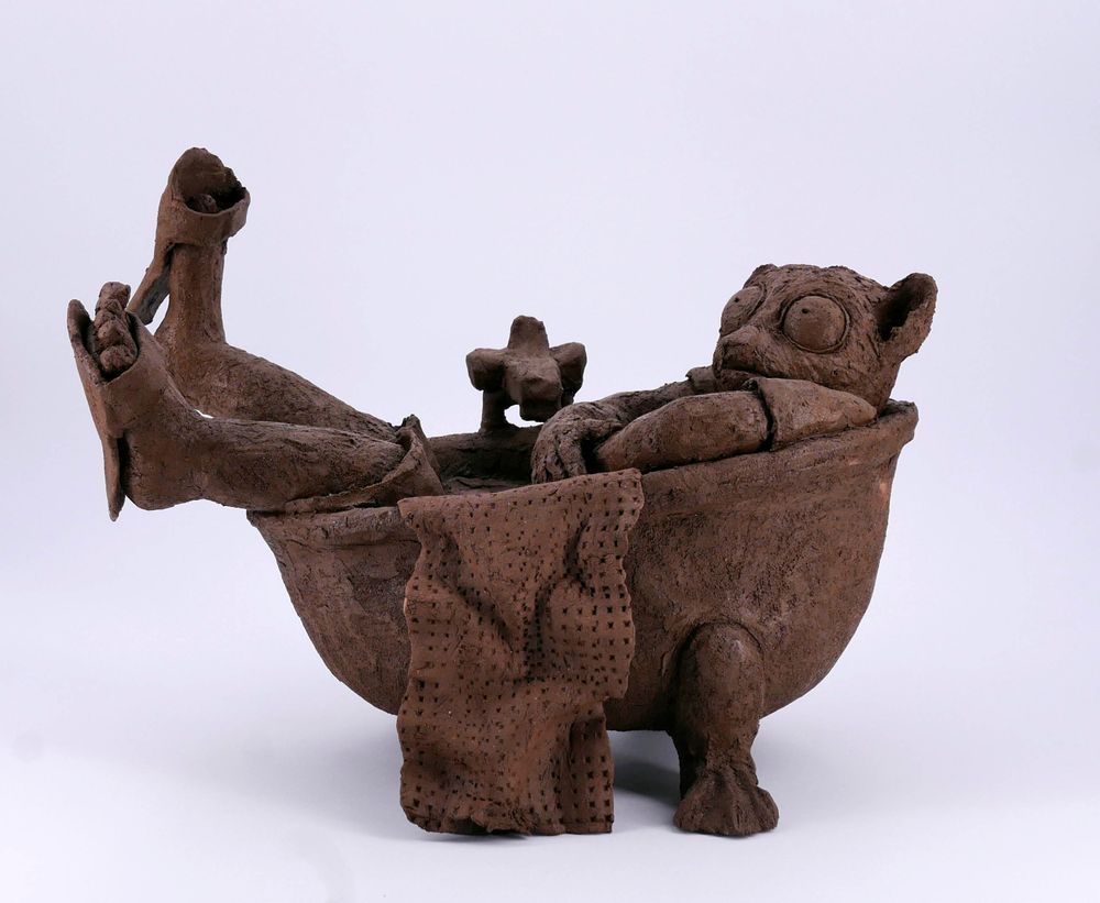 Children's decorative items - monsieur crapaud - BARBOTINE CISELET SCULPTURES