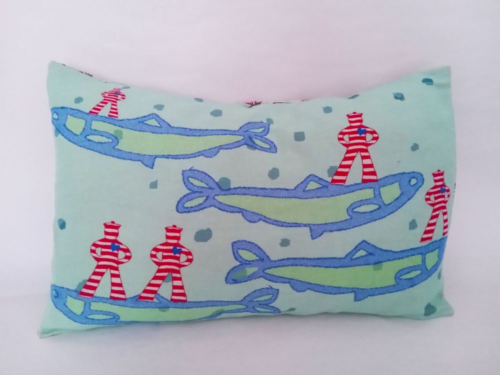 Coussins textile - Grand coussin rectangulaire, Commandeur d'Anchois - BACIO DEL MARINAIO