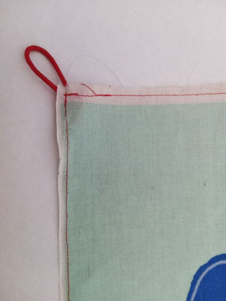 Tea towel - kitchen towel in linen and cotton with AMICI print - BACIO DEL MARINAIO