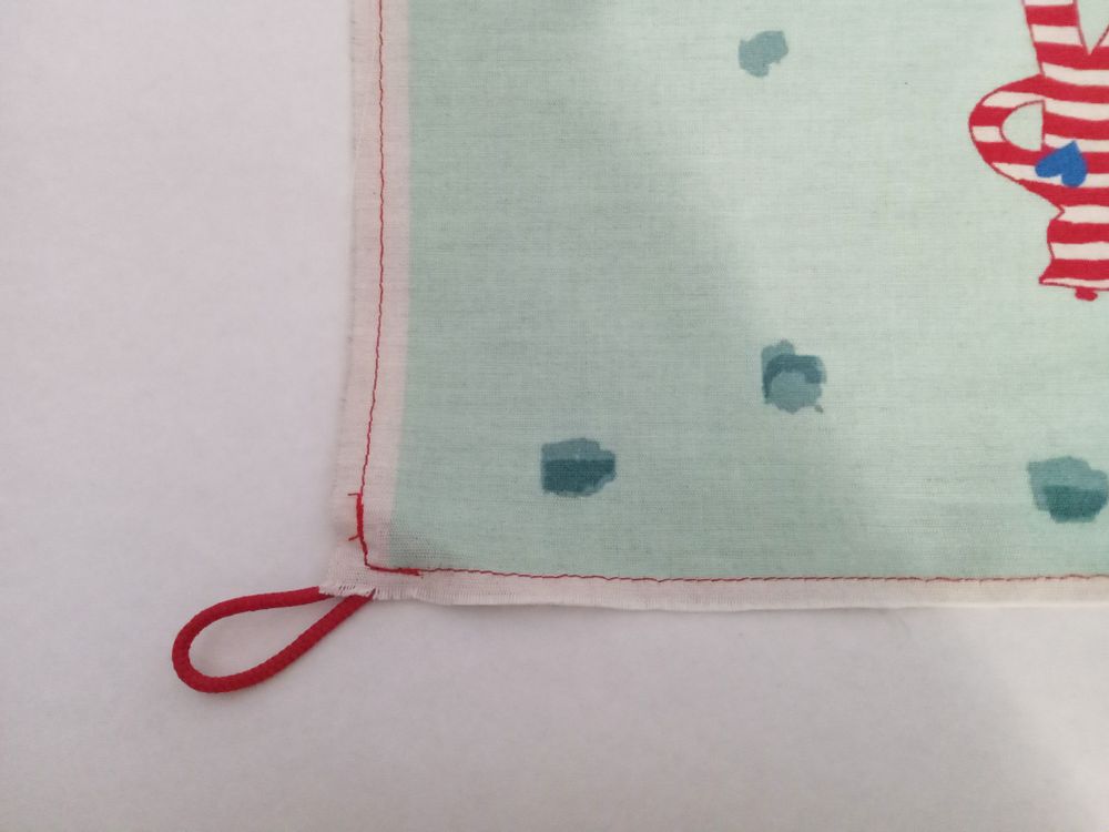 Tea towel - kitchen towel in linen and cotton with COMANDANTE DELLE ACCIUGHE print - BACIO DEL MARINAIO